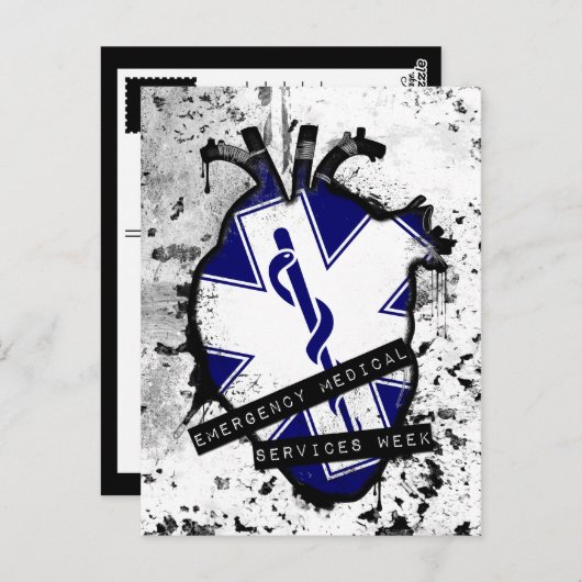 Woche der medizinischen Notfallversorgung Postkarte (Vorne/Hinten)