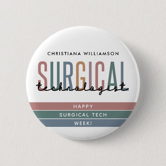Woche der personalisierten Chirurgie oder Technik Button (Vorderseite)