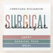 Woche der personalisierten Chirurgie oder Technik Glasuntersetzer (Vorderseite)