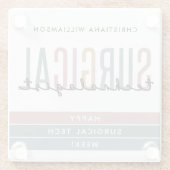 Woche der personalisierten Chirurgie oder Technik Glasuntersetzer (Rückseite)