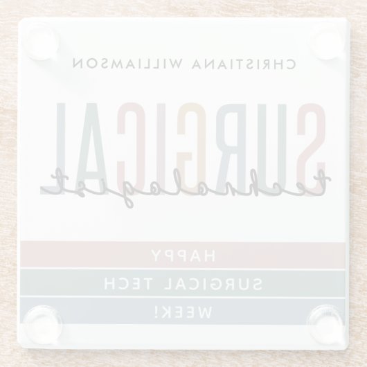 Woche der personalisierten Chirurgie oder Technik Glasuntersetzer (Rückseite)