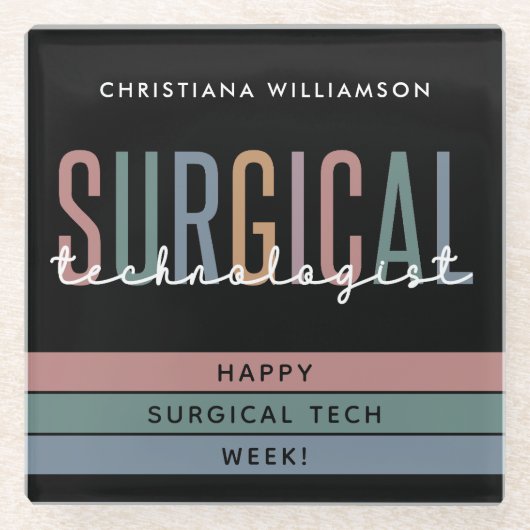 Woche der personalisierten Chirurgie oder Technik Glasuntersetzer (Vorderseite)