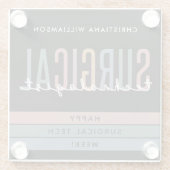 Woche der personalisierten Chirurgie oder Technik Glasuntersetzer (Rückseite)