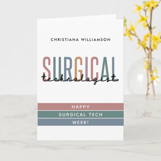 Woche der personalisierten Chirurgie oder Technik Karte (Gelbe Blume)