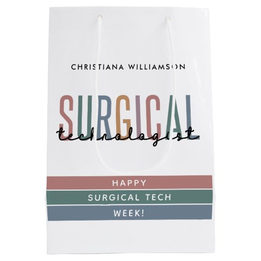 Woche der personalisierten Chirurgie oder Technik Mittlere Geschenktüte (Rückseite)
