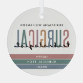 Woche der personalisierten Chirurgie oder Technik Ornament Aus Glas (Rückseite)