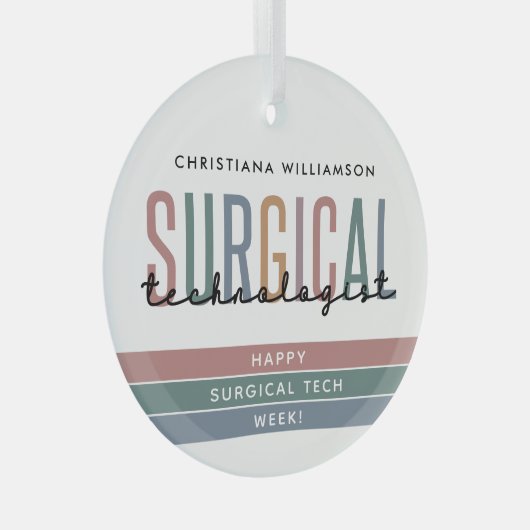 Woche der personalisierten Chirurgie oder Technik Ornament Aus Glas (Vorderseite Rechts)