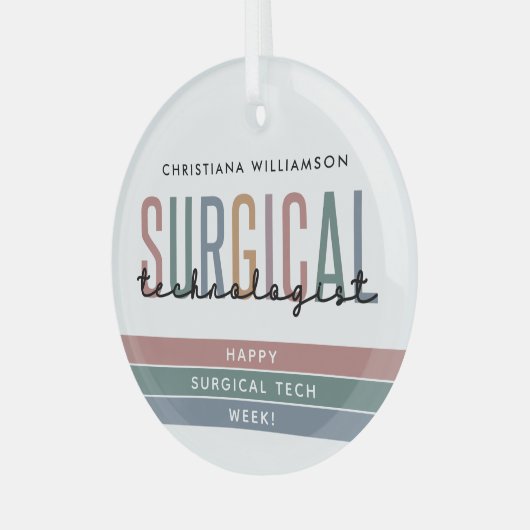 Woche der personalisierten Chirurgie oder Technik Ornament Aus Glas (Vorderseite links)
