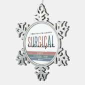 Woche der personalisierten Chirurgie oder Technik Schneeflocken Zinn-Ornament (Rechts)