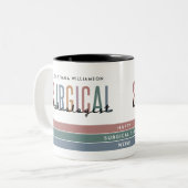 Woche der personalisierten Chirurgie oder Technik Zweifarbige Tasse (Vorderseite Links)