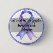 Woche der Sensibilisierung für die Essstörungen im Button (Vorderseite)