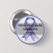 Woche der Sensibilisierung für die Essstörungen im Button (Vorne & Hinten)