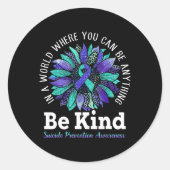 Woche des Bewusstseins für Suizidprävention Runder Aufkleber (Vorderseite)