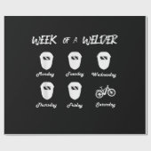 Woche eines Fahrradschwärmers Geschenkpapier (Flach)