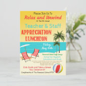 Woche für die Bewertung von Beach Theme Einladung (Stehend Vorderseite)