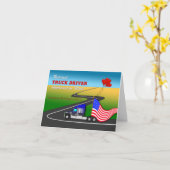 Woche für die Bewertung von LKW-Fahrern, kundenspe Karte (Gelbe Blume)