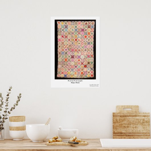 Woche für Woche Sampler Blocks Poster (Küche)