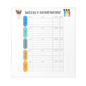 WOCHE HAUSAUFGABEN NOTIZBLOCK (Vorderseite)