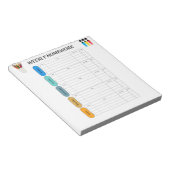 WOCHE HAUSAUFGABEN NOTIZBLOCK (angewinkelt)