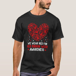 Woche Rot für die Red Ribbon Weektion Drug Free T-Shirt