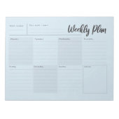 Woche, Tag für Tag Organizer Notepad Notizblock (Vorderseite)