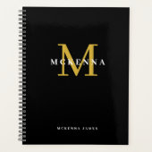 Wochen Berufliches monatliches Schwarzgoldgeschäft Planer (Vorderseite)