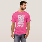 Wochenarbeitsmontag Mittwoch Freitag Samstag Samst T-Shirt (Vorne ganz)