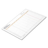 Wochenausgaben-Tracker Notizblock (angewinkelt)