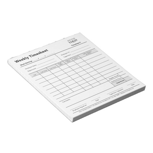 Wochenblatt für Firmenlogos Arbeitszeiten der Mita Notizblock (angewinkelt)