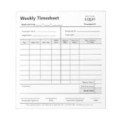 Wochenblatt für Firmenlogos Arbeitszeiten der Mita Notizblock (Vorderseite)