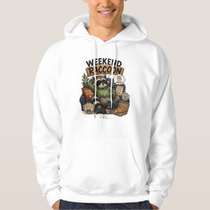 Wochende-Waschbär erholt sich lustig von Erwachsen Hoodie
