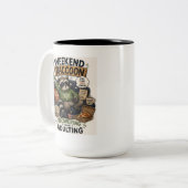 Wochende-Waschbär Lustiges Faules Tier Kaffeetasse (Vorderseite Links)