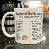 Wochenend-Cafe-Latte-Rezepttabelle Kaffeetasse