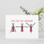 Wochenend-Fitnessstudio Einladung (Stehend Vorderseite)