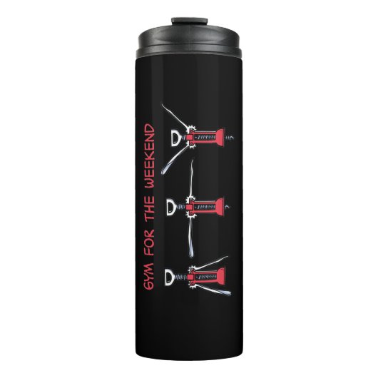 Wochenend-Fitnesstudio Thermosbecher (Vorderseite)