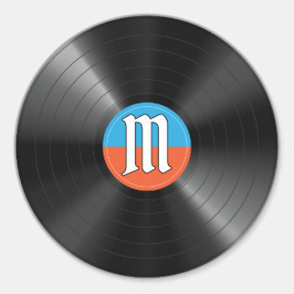 Wochenend Geld Spiel Retro Vinyl Schallplatte Musi Runder Aufkleber