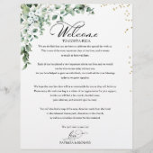 Wochenend-Hochzeitsplan für Gäste (Vorderseite)
