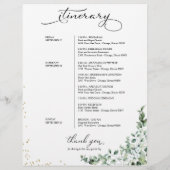 Wochenend-Hochzeitsplan für Gäste (Rückseite)