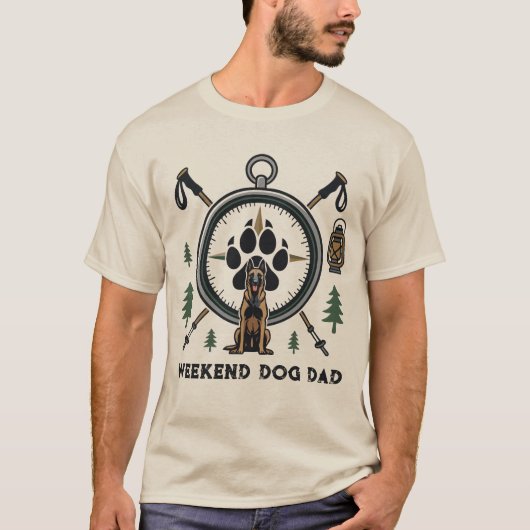 Wochenend-Hundepapa T-Shirt (Vorderseite)