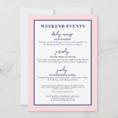 Wochenend Social Club Preppy Junggeselinnen-Abschi Einladung (Rückseite)
