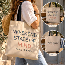 Wochenend-Stimmung Retro-Typografie-Tasche