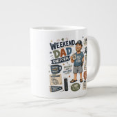 Wochenend-Vater Jumbo-Tasse (Vorderseite Rechts)