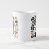 Wochenend-Vater Jumbo-Tasse (Vorderseite)
