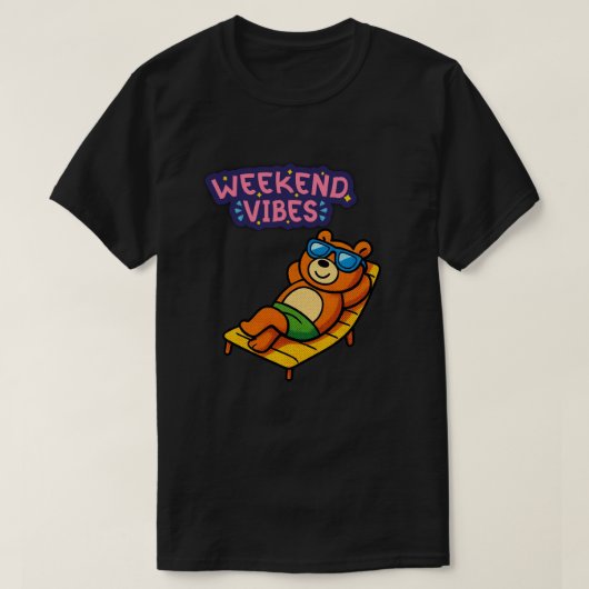 Wochenend-Vibes Entspannender Bär T-Shirt (Design vorne)