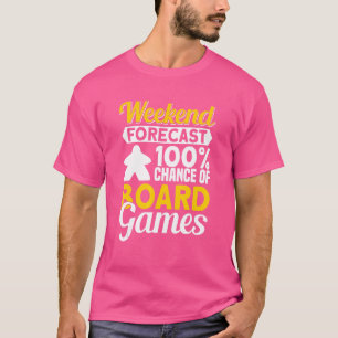 Wochenend-Wettervorhersage Brettspiel Brettspieler T-Shirt