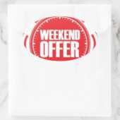 Wochenendangebot Ovaler Aufkleber (Tasche)