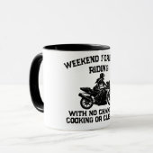 Wochenendausflug... Funny Motorrad Tasse (Vorderseite Links)