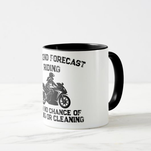 Wochenendausflug... Funny Motorrad Tasse (VorderseiteRechts)