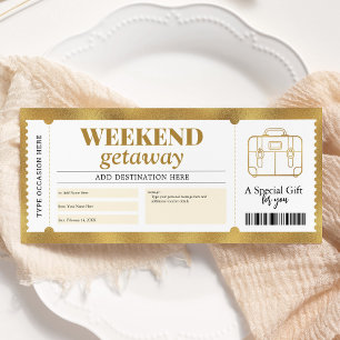 Wochenendausflug-Geschenk-Reise-Gold-Gutschein Einladung