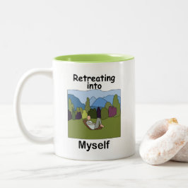 Wochenendausflug Rückzug in mich selbst Zweifarbige Tasse